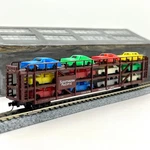 Minitrix Scale 3152 Southern Pacific Tri-level Auto Rack Ttx 71014 Mtl Trucks. Fixed Price $26.99.