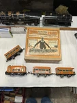 Lionel Prewar Gauge Set 292 Locomotive 3 Passenger Cars Orange Boxed Tested. Fixed Price $299.99.