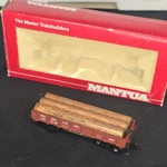 Mantua Ho Gau 1860 Log Car Pennsylvania Railroad Brown Red Black Plastic 724-020. Fixed Price $10.50.