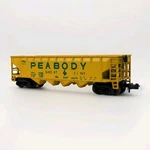 Vintage Minitrix Scale Gauge 3279 Peabody 4 Bay Open Hopper Yellow Green. Fixed Price $15.25.