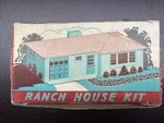 Vintage 1951 Bachmann Plasticville Yellow-green Ranch House RH-1 Kit W/ Box. Fixed Price $10.00.