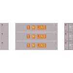 New Athearn 40' Corrugate Low Container - Yang Ming/old (3) Scale. Fixed Price $39.99.