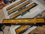 5 Weaver U. P. 21" Aluminum Passenger Coaches. Nib Master Carton.. Fixed Price $399.00.