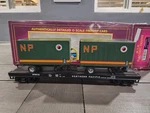 Mth Premier Northern Pacific Flat Car W/ 20' Trailers 20-98105. Fixed Price $28.95.