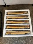 Weaver Scale 3 Rail Union Pacific Yellow Aluminum 5 Car Passenger Set. Fixed Price $299.00.