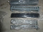 Lot 2 Mth Scale 60' Coach Passenger Car Bodies Roof Seats 15" Long. Fixed Price $38.00.