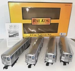 Mth Railking 30-2162-1 Mta-ps 4-CAR Subway Set 4824/4825/4904/4905-SILVER Ob. Fixed Price $370.00.