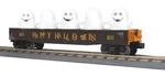 Mth Railking Halloween Gondola Car With Flickering Lighted Gauge, Black. Fixed Price $131.99.