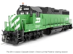 Rapido Ho Scale Burlington Northern Bn #2158 Emd GP38 Dc Version 38029. Fixed Price $191.82.