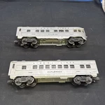 Lionel 2423 Vintage Scale Illuminated Observation Car, And 2421 Passenger Cars. Fixed Price $30.00.