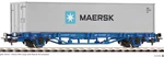 Piko #58743 Flatcar Pkp Cargo W Maersk 40 Container Ep Vi Discontinued(ho-scale). Fixed Price $27.00.