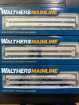 3- Ho Scale Walthers Mainline Amtrak Phiv Budd 85'LARGE Window Coach. Fixed Price $124.99.