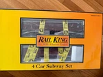Mth Rail King 4-CAR Subway Set Model 30-2198-0. Fixed Price $600.00.