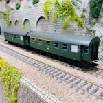 Pair Of Passenger Cars, Db, Ep Iii - Marklin 43175 Ho 1/87. Fixed Price $154.29.