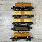 Lionel Prewar Gauge Freight Cars Lot 1680 Shell 1679 Baby Ruth Log. Fixed Price $64.50.