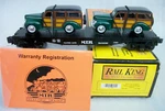 Mth 30-7662 Flat Car With Ertl 1940S Woody Wagons Mint Unrun Original Box. Fixed Price $30.00.