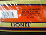 O/O-27 Lionel 16777 Cola Animated Car & Platform. Original Box Sealed Nib!. Fixed Price $85.00.