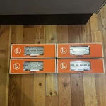 Lionel Set # 6-19165 Lines 4 Car Aluminum Passenger Vintage Nib. Fixed Price $249.99.