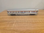Amtrak Ho Scale Passenger Car Silver Red Blue Stripe 50052 Pre-built 1:87. Fixed Price $28.00.