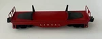 Lionel Train Red 6111 6121 Metal Frame Flat Car. Fixed Price $18.95.