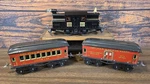 Prewar Ives Motor 3252 Gauge Tin Train Set No 60 Mail & 61 Chair Car. Fixed Price $225.00.