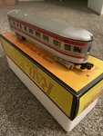 Rail King Mth 30-6103- Santa Fe 0-27 Streamlined Observation Car. New Box.. Fixed Price $25.76.