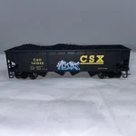 Bachmann. Item No. 17618 40' Quad Hopper CSX#141948 W/ Graffiti And Coal Load. Fixed Price $30.00.