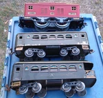 Lionel Standard Gauge Prewar 8 Electric Locomotive Passenger Car Train Set. Fixed Price $169.99.