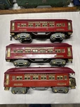 Standard Gauge Prewar American Flyer Wide Litho Passenger Cars 4332 4331. Fixed Price $224.99.