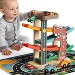Montessori Car Ramp Toy For Toddlers 1 2 3 Year Old Wooden Dinosaur Race Trac.... Fixed Price $41.00.