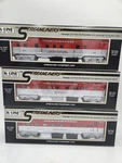 Gauge K-line Streamliners Golden State Train Passenger Cars Lot Of 3 Nib. Fixed Price $110.00.