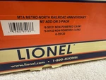 Lionel 6-35133 Mta Metro-north Rr Anniversary M7 Add-on 2-PACK ***new****. Fixed Price $299.00.