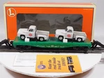 Lionel 6-17551 O-gauge Nyc Flatcar W/2 Pickup Trucks Nib. Fixed Price $34.99.
