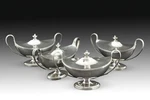 Set Of Four Jorge Iii Sauce Boats. Silver. Henry Chawner (act. 1786-1796), 1790.. Fixed Price $9500.00.