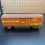 Marx No. 13549 At&sf Stock Car. Cattle, Sliding Doors Scale Tin Train. Fixed Price $35.00.