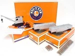 Lionel 31706 Silver Powered Burro CRANE+2GONDOLAS Wloadsrails/ties Factorysealed. Fixed Price $299.99.