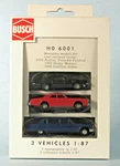 Busch Of 3 Cars Pontiac/dodge/cadillac 1/87 Ho Scale Plastic Model New Set!. Fixed Price $29.97.