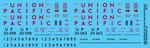 Scale - Union Pacific Black Lettering 40FT Airslide Covered Hopper Decals. Fixed Price $11.00.