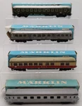 Marklin Ho Scale German Federal Railway Assorted Passenger Cars 4 /box. Fixed Price $34.99.