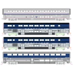 Kato 106-9002 Amtrak Pacific Surfliner 4 Car Add-on Set. Fixed Price $190.00.
