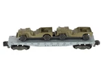 American Flyer 24557 Vintage Gauge Us Navy Flat Car W/2 Jeeps. Fixed Price $61.25.