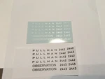 Lionel 2442-42-43 Brown Passenger Car White Waterslide Decal Set Nice Look. Fixed Price $6.00.