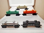 Lionel Gauge Lines, Sunoco, Gulf 6465 & 6045 Double Dome Tank Car Lot. Fixed Price $50.00.