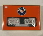 Lionel 6-36850 Santa And Snowman Boxcar Set Open. Fixed Price $59.99.