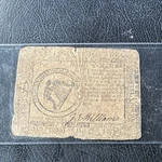 1776 Eight Dollars Colonial Currency Continental Congress Signed Williams. Fixed Price $400.00.