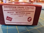 Scale,brass,shoreham Shops Milwaukee Road, MILW01, Mail Express 1948 F/p. Fixed Price $525.00.