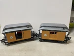 Bachmann #97096 Scale Short Line Baggage Car Yellow Lil Big Haulers (X2) Lot. Fixed Price $49.99.