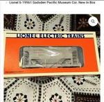 Lionel Trains 6-19961 1992 Gadsden Pacific Museum Car. Original Packaging. Ln. Fixed Price $19.99.