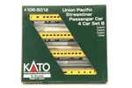 Kato Scale #106-5012 Union Pacific Streamliner Passenger Car 4 Set B. Fixed Price $249.99.