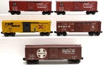 Kmt & Lionel Gauge Assorted Freight Cars: 12473, 124770, 9230, 12955. Fixed Price $79.99.